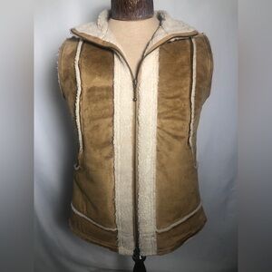 Womens Tan Faux Fur Vest. Medium. Windriver. Breast Cancer Fundraiser.